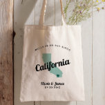 Bolsa de bienvenida de cualquier Boda de Californi<br><div class="desc">Bolsa de regalo de bienvenida de fin de semana para huéspedes fuera de la ciudad a su boda, con imagen de California. Puede editar los colores de cualquier parte de este diseño, así como mover el corazón a la ubicación de su boda. Para cambiar los colores, haga clic en personalizar...</div>