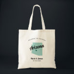 Bolsa de bienvenida de cualquier Boda de color de<br><div class="desc">Boda de fin de semana bolso de regalo de bienvenida para huéspedes fuera de la ciudad a su boda, con imagen de Arizona. Puede editar los colores de cualquier parte de este diseño, así como mover el corazón a la ubicación de su boda. Para cambiar los colores, haga clic en...</div>