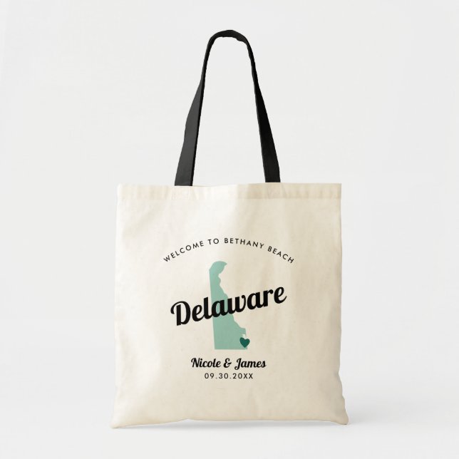 Bolsa de bienvenida de cualquier Boda de mapa de d (Frente)