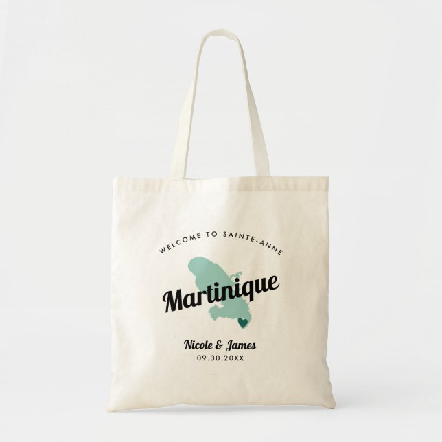 Bolsa de bienvenida de cualquier Boda martiniqués  (Frente)