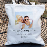 Bolsa de bienvenida de fin de semana de la boda fo<br><div class="desc">Bienvenido a tu boda con esta bolsa de fotos minimalista de bonito.</div>