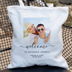 Bolsa de bienvenida de fin de semana de la boda fo
