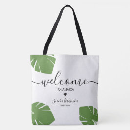 Bolsa de bienvenida de la boda de destino Hojas tr