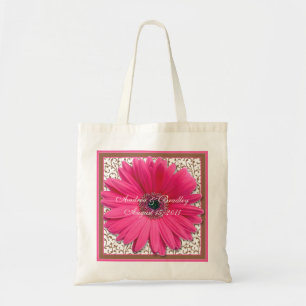 Bolsa de bienvenida de la Boda rosa Gerbera Daisy 