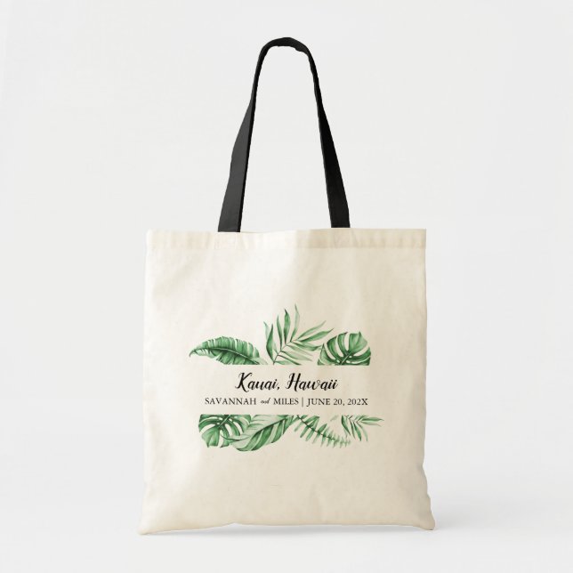 Bolsa de bienvenida de la palma de la vegetación t (Frente)