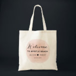 Bolsa de bienvenida de Rosa Boda de acuarela,<br><div class="desc">Moderno. Mínimo. Esta colección utiliza una paleta de jardinería de salvia,  uva y rosa para crear una hermosa presentación para su día especial.</div>
