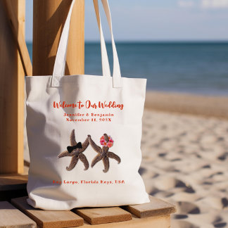 Bolsa de bienvenida de Starfish Bride n Groom Boda