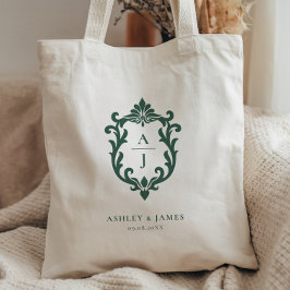 Bolsa de bienvenida para boda con cresta ornamenta