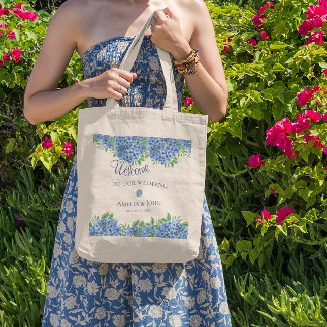 Bolsa de Bienvenida para Boda con Hortensias Azule (Subido por el creador)