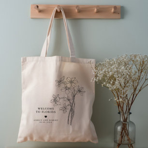 Bolsa de bienvenida para boda floral, Bolsa de man