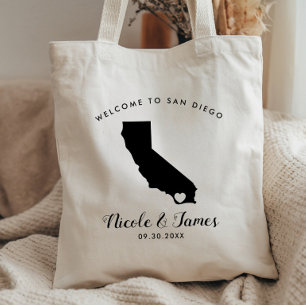 Bolsa de bienvenida para bodas en California para 