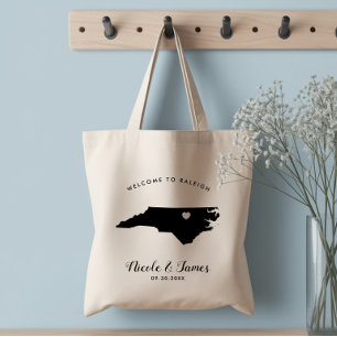 Bolsa de bienvenida para bodas en Carolina del Nor