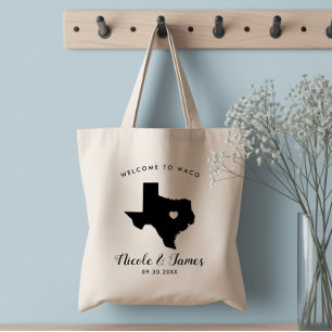Bolsa de bienvenida para bodas en Texas para huésp