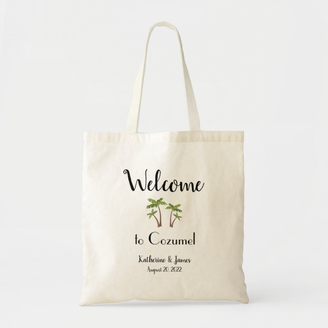 Bolsa de bienvenida, Tote de boda de destino (pers (Frente)