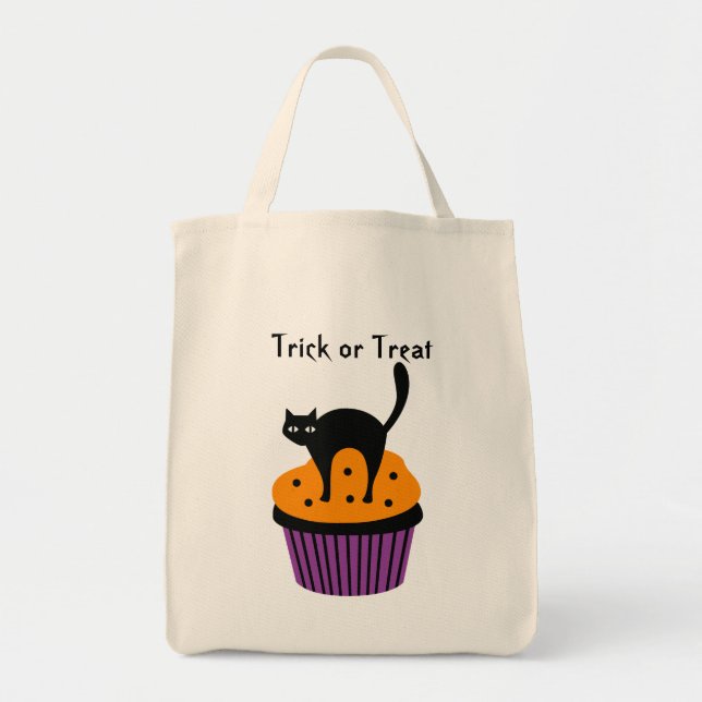 Bolsa de bizcocho de gato de Halloween (Frente)