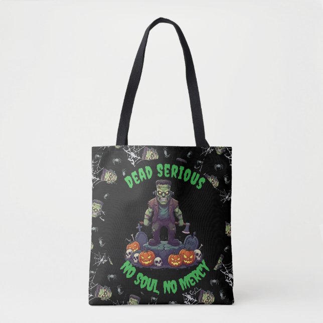 Bolsa de 🖤 Black Frankenstein Halloween Tote (Anverso)