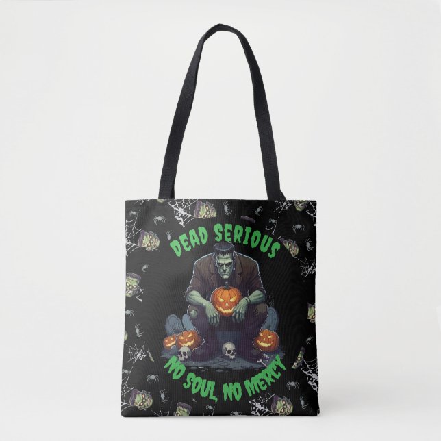 Bolsa de 🖤 Black Frankenstein Halloween Tote (Anverso)