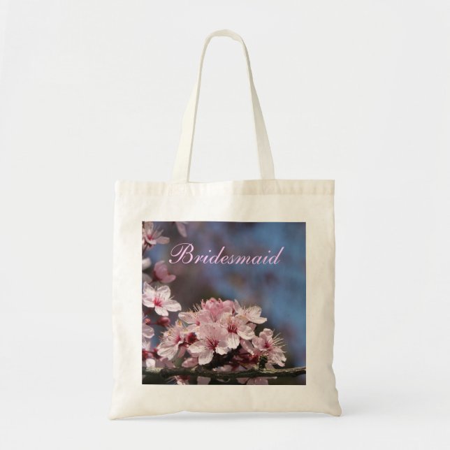 bolsa de boda de flores de cerezo rosadas (Frente)