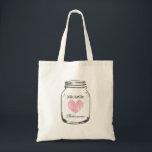 Bolsa de boda de la dama de honor de la dama de ho<br><div class="desc">Bolsa de boda de tetas de latón de masón para damas de honor. Diseño rústico para el matrimonio de moda de campo. Color de fondo rosa y gris o personalizado. Tipografía de escritura clásica para nombre personalizado o monograma. Haz una para una novia elegante, una dama de honor, una chica...</div>