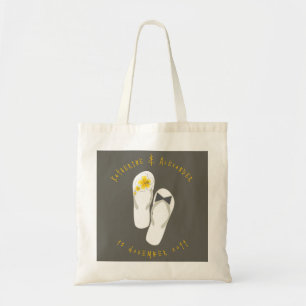 Bolsa de boda de playa de hibisco Mr & Mrs Flip Fl