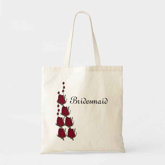 Bolsa de boda de rosa roja de dama de honor (Frente)