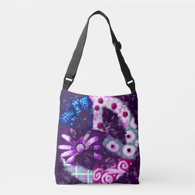 Bolsa de bolso de cuerpo cruzado - Resumen de arte (Anverso)