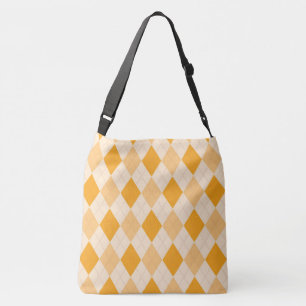 Bolsa de bonito de argyle amarillo retro