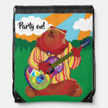 Bolsa de cadena de dibujo del oso de Groovy