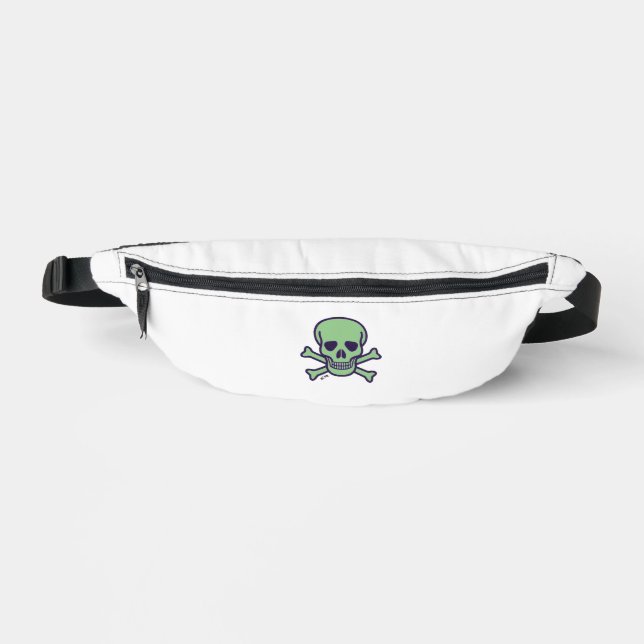 Bolsa de cadera calavera verde blanca (Anverso)