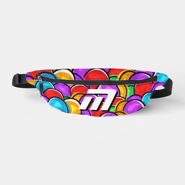 Bolsa de cadera con monograma personalizado de art (Anverso)