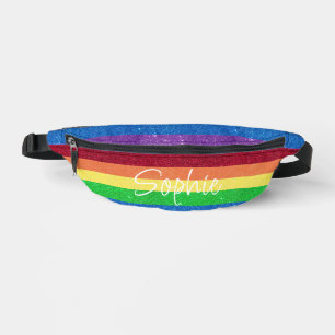 Bolsa de cadera con nombre personalizado y purpuri