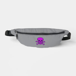 Bolsa de cadera gris Purple Skull
