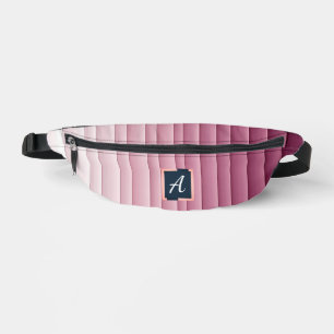 Bolsa de cadera vertical con gradiente rosa y mono