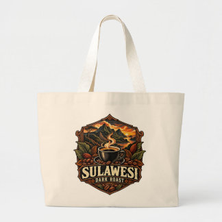 Bolsa de café vintage de Sulawesi de tostado oscur