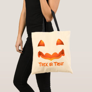 Bolsa de calabaza de Halloween con bolsitas de tel