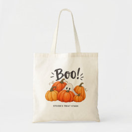 Bolsa de calabaza fantasma 'Boo' | Truco o trato d