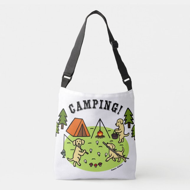 Bolsa de camping de los labradores amarillos (Anverso)