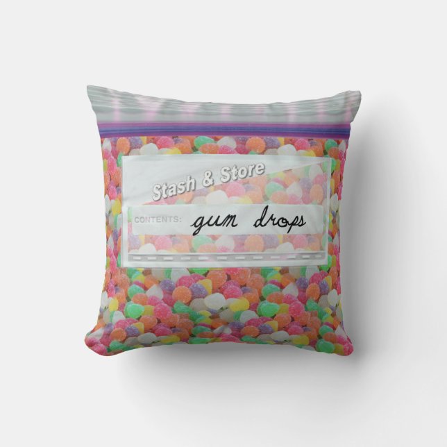 Bolsa de caramelos gotas de agua Cojín decorativo  (Anverso)