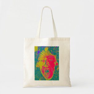 bolsa de caras roja y amarilla
