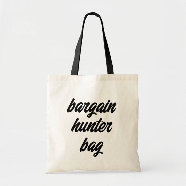 Bolsa de caza de ganga Cita de compra feliz (Frente)