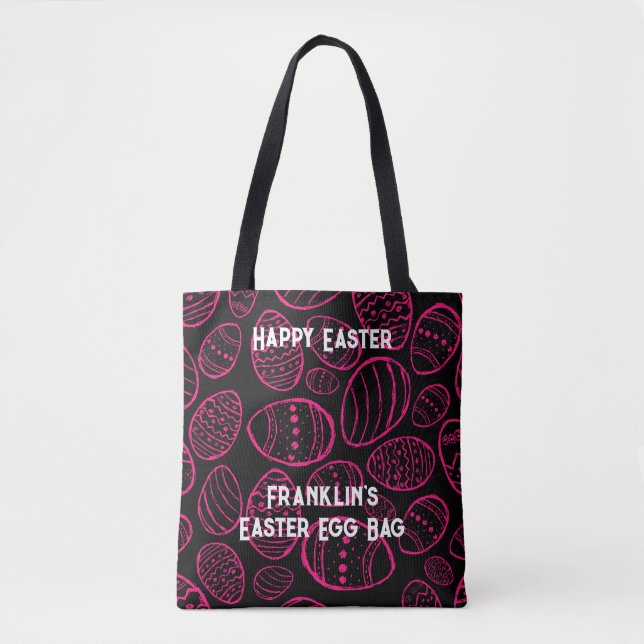 Bolsa de caza de huevos de Pascua | Feliz Pascua (Anverso)