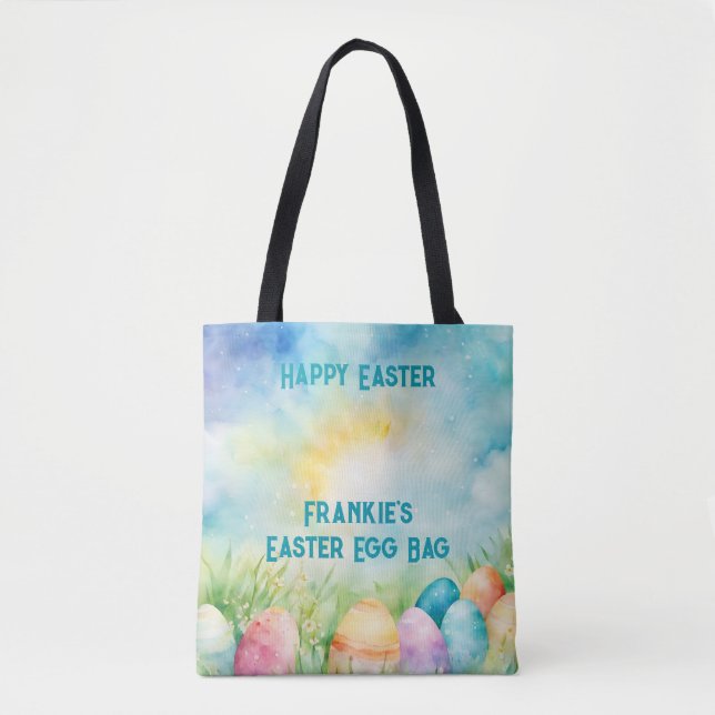 Bolsa de caza de huevos de Pascua | Feliz Pascua (Anverso)