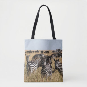 Bolsa de cebra tote de Grant