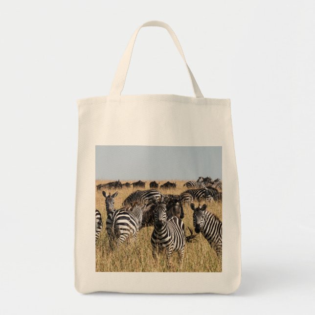 Bolsa de cebra tote de Grant (Frente)