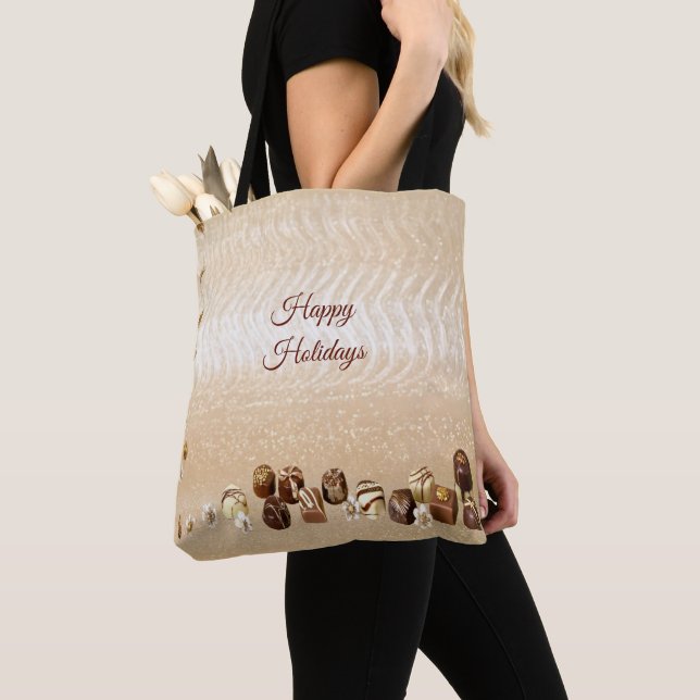 Bolsa de Chocolates Surtidos con Flores (Detalle)