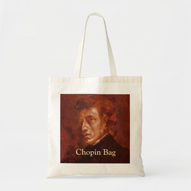 Bolsa de Chopin clásica divertida - impresión de u (Frente)