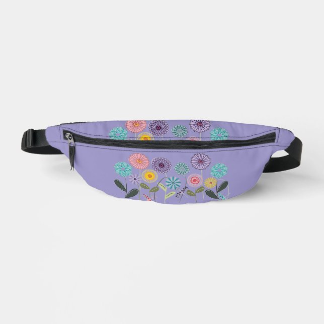 Bolsa de cintura con estampado de Flor Silvestre a (Anverso)