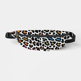 BOLSA DE CINTURA DE ESTAMPADO DE LEOPARDO ARCOÍRIS