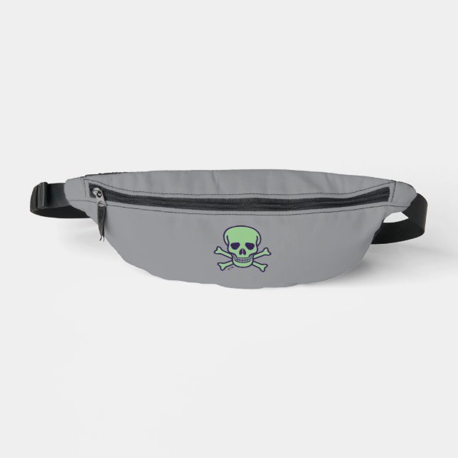 Bolsa de cintura gris Green Skull (Anverso)
