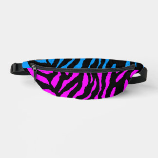BOLSA DE CINTURA TIGRE ROSA AZUL RETRO 80
